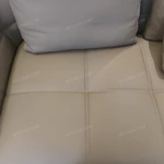 Structured Grid-Stitched Modular Top-Grain Leather Sofa with Deep Lounge Seating